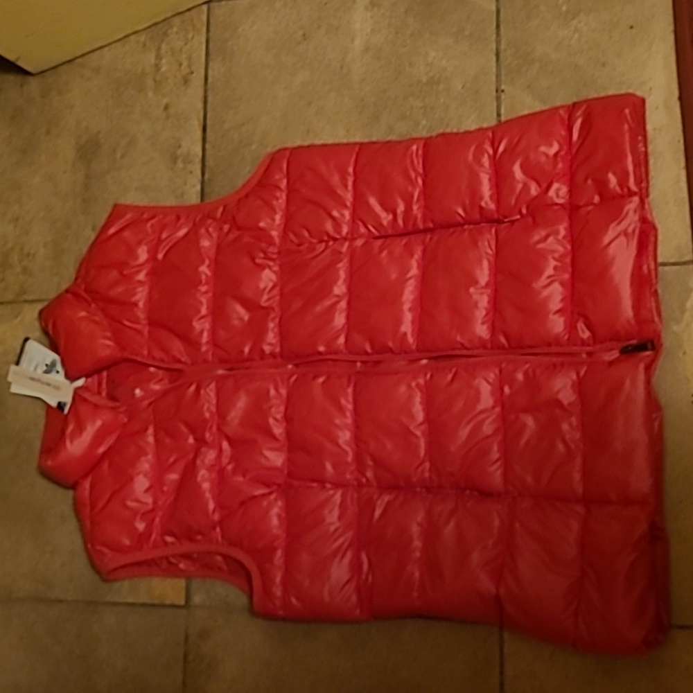 AQUA Micro-Loft  Lightweight Synthetic Red Down Vest Size Medium